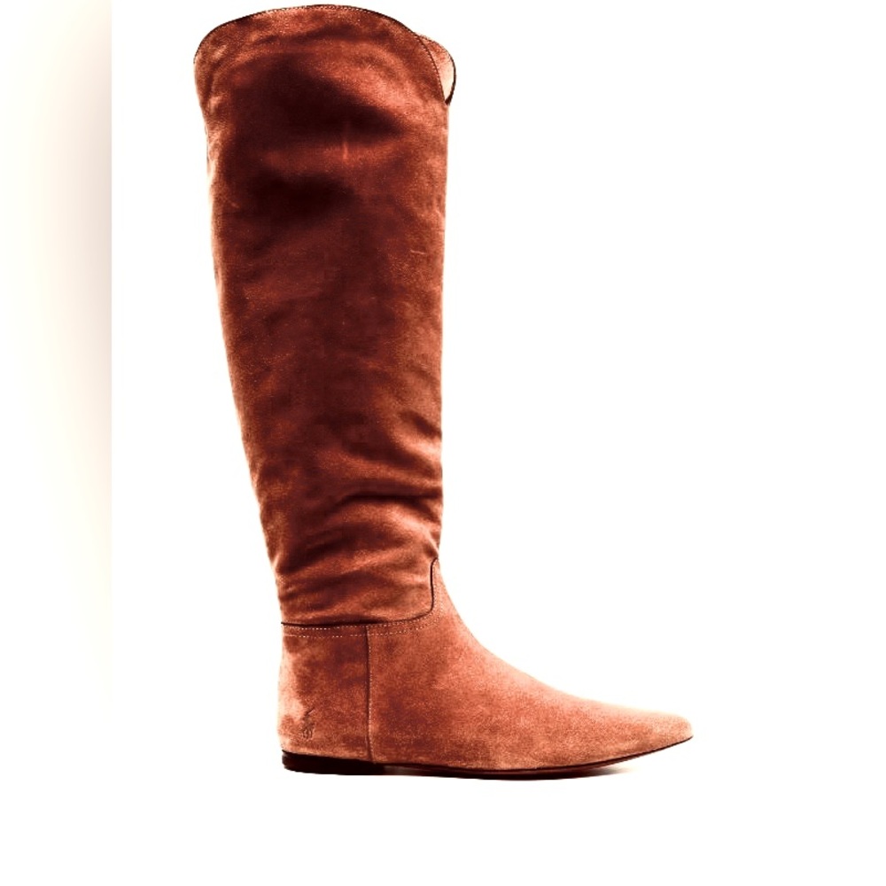 Ralph Lauren Suede Knee - High Flat Boot